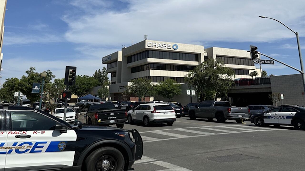The Bakersfield Police Department was dealing with a hostage situation inside a building that contained a Chase Bank branch office.