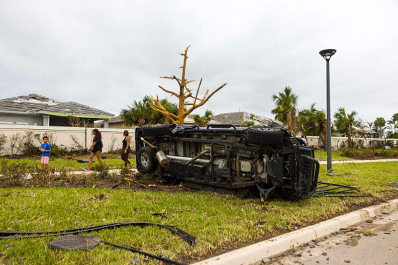 Damage left behind after Hurricane Milton