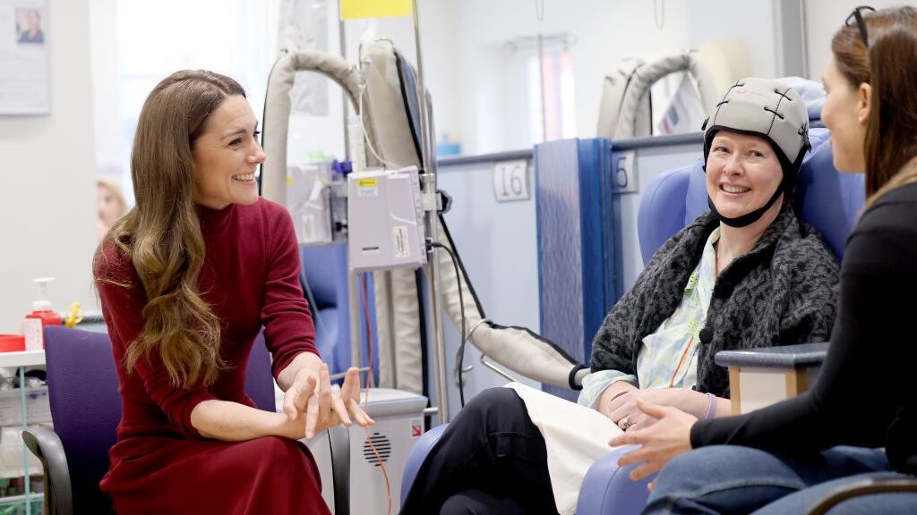 The Princess Of Wales visits the Royal Marsden Hospital, speaks to patients