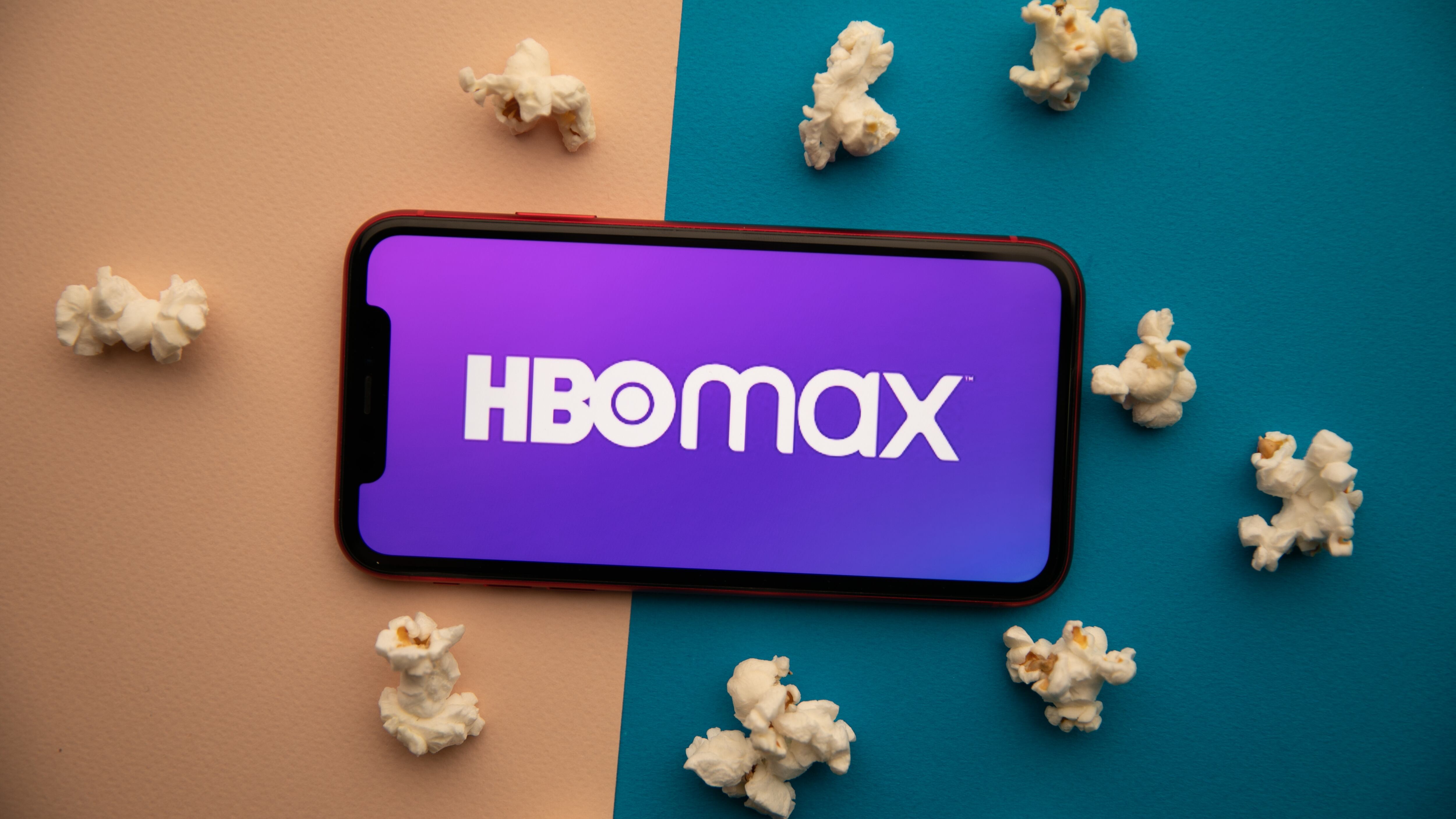 HBO Max logo on iPhone display.