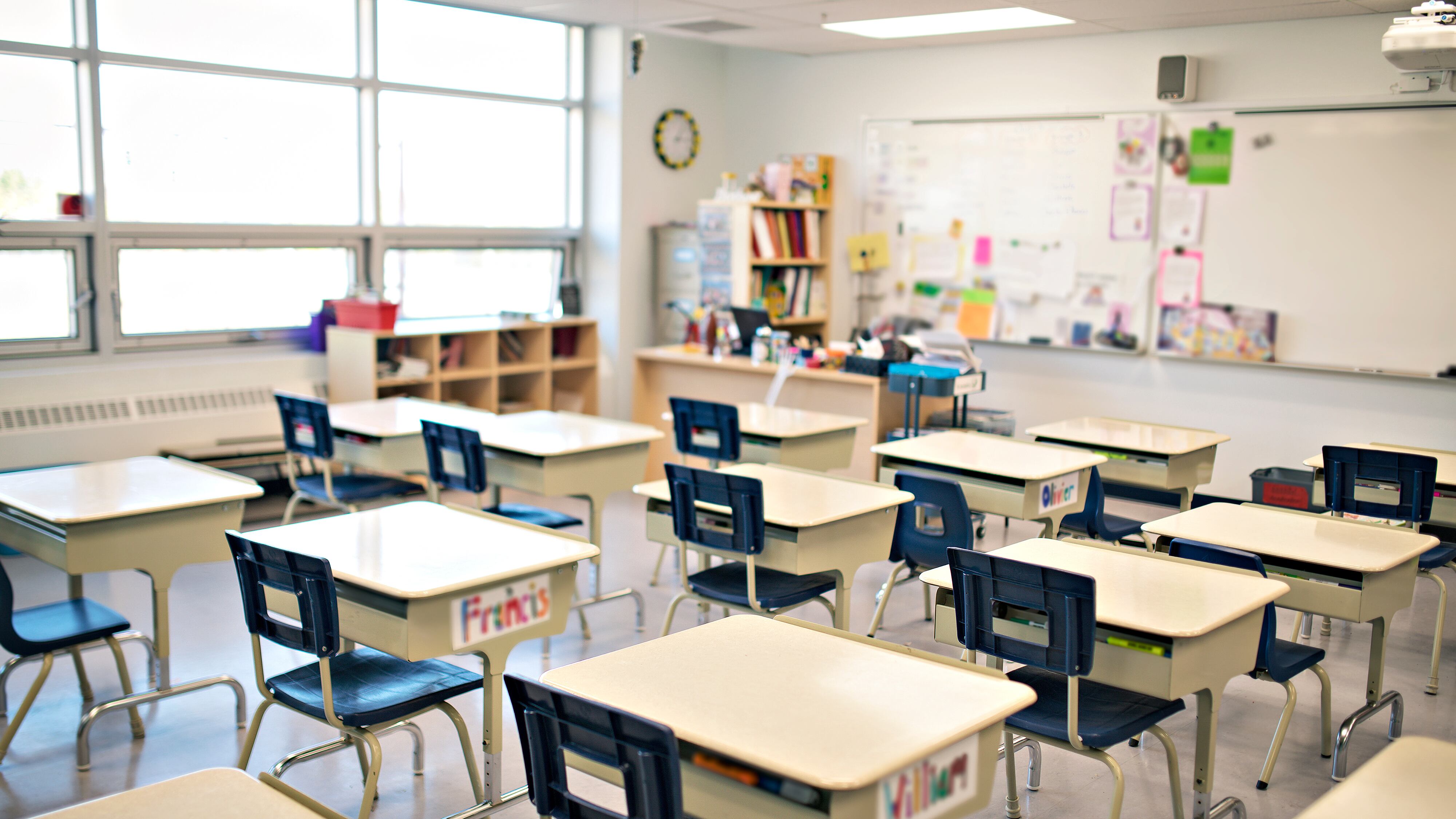 File photo. An empty classroom.