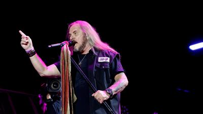 NASHVILLE, TENNESSEE - JUNE 06: Johnny Van Zant of Lynyrd Skynyrd performs onstage during the 2024 CMA Music festival at the Nissan Stadium on June 06, 2024 in Nashville, Tennessee. (Photo by Jason Kempin/Getty Images)